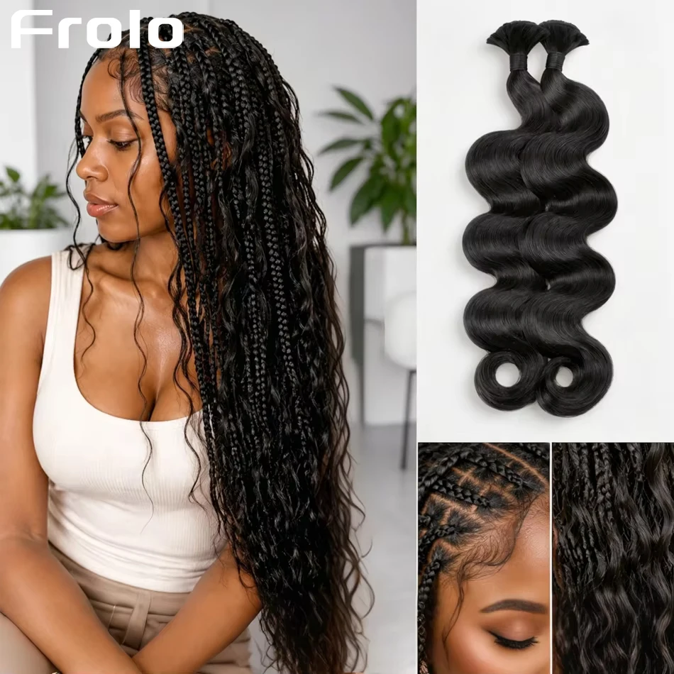 

Boby Wave Human Braiding Hair For Boho Braids No Weft Bulk Human Hair Bundles Black Virgin Hair Boby Wave Human Hair Extensions 28 30 Inch
