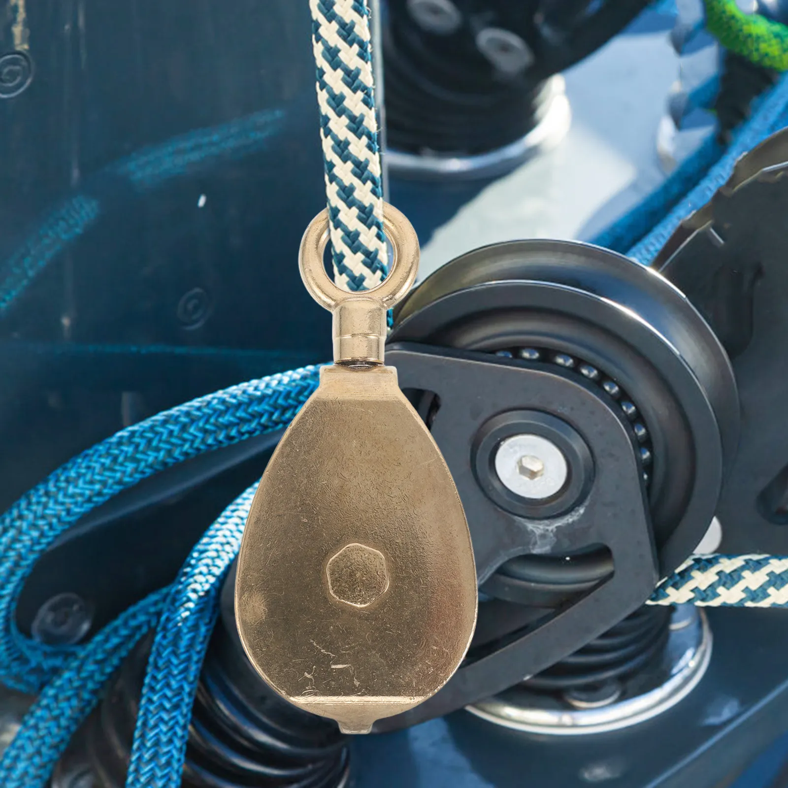 

Brass Flag Pole Pulley 50Mm Marine Grade Corrosion Resistant Effortless Raising Lowering for Boat Yacht Sailing Accessories