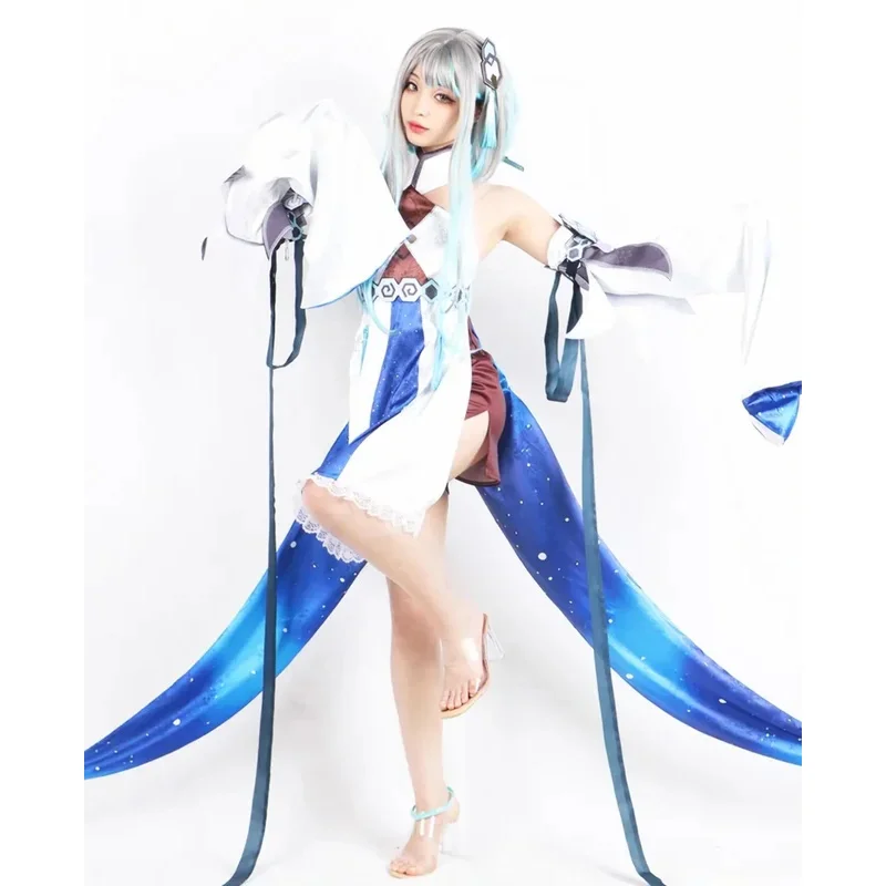 أزياء Guizhong Genshin التأثيرية التأثيرية أزياء Gui Zhong أزياء Liyue Gods أزياء الهالوين للعب الأدوار 2025 jd;2