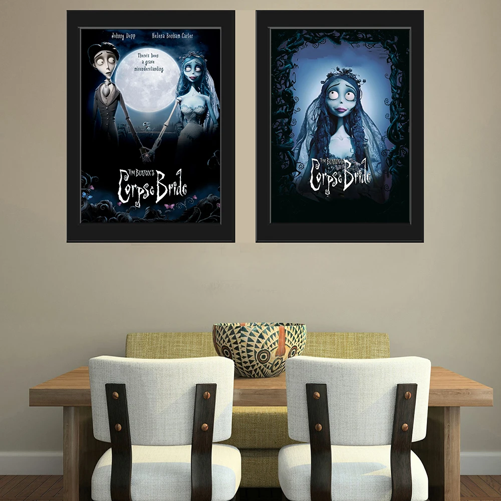 Corpse Bride Victor and Emily Hand in hand Poster Abstract Wall Art Canvas Painting Print Living Room Home Decor Picture Cuadros