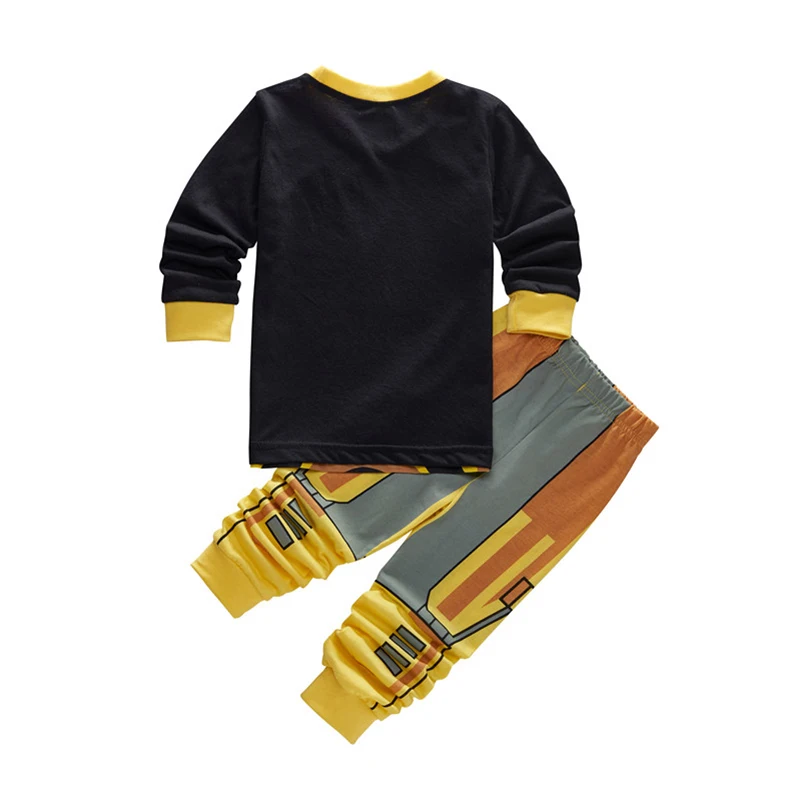 New Children's Pyjamas Spider man Iron Man Set Kids Sleepers Hero Collection Set Boys Girls Cartoon Long Sleeve Sleepwear 2-7T