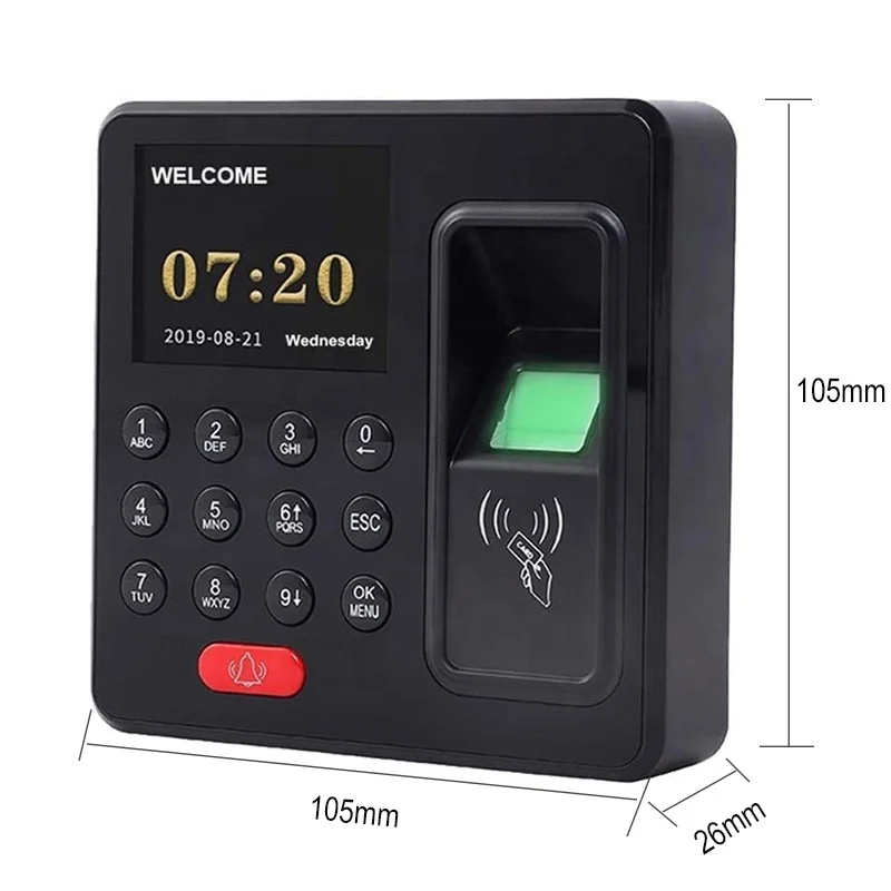 

July005 Biometric Fingerprint Scanner Standalone Door Access Control Fingerprint Attendance System for Employees