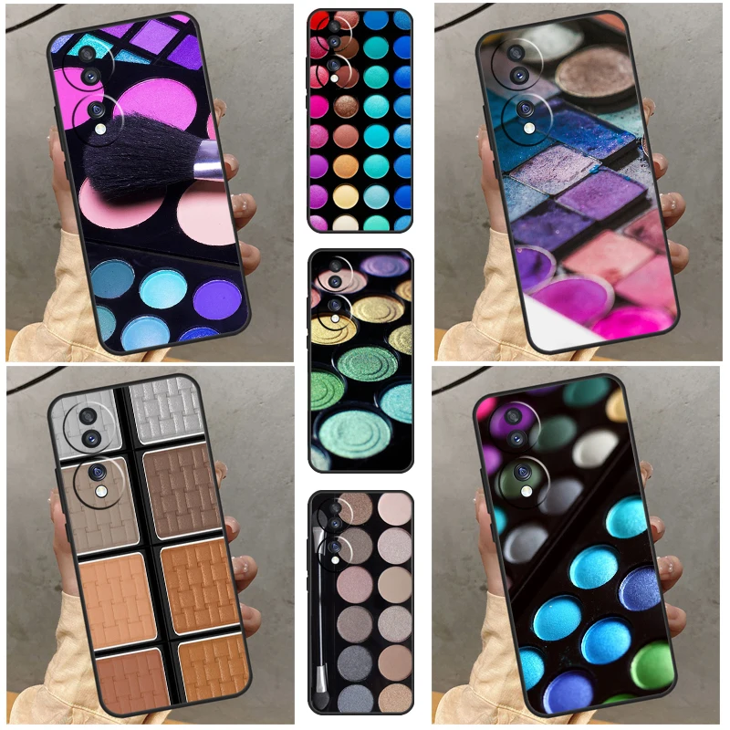 Makeup Eyeshadow Palette Case For Huawei P30 Pro P50 P20 P40 Lite P Smart 2019 Nova 5T Honor 50 70 X7 X8 X9 Cover