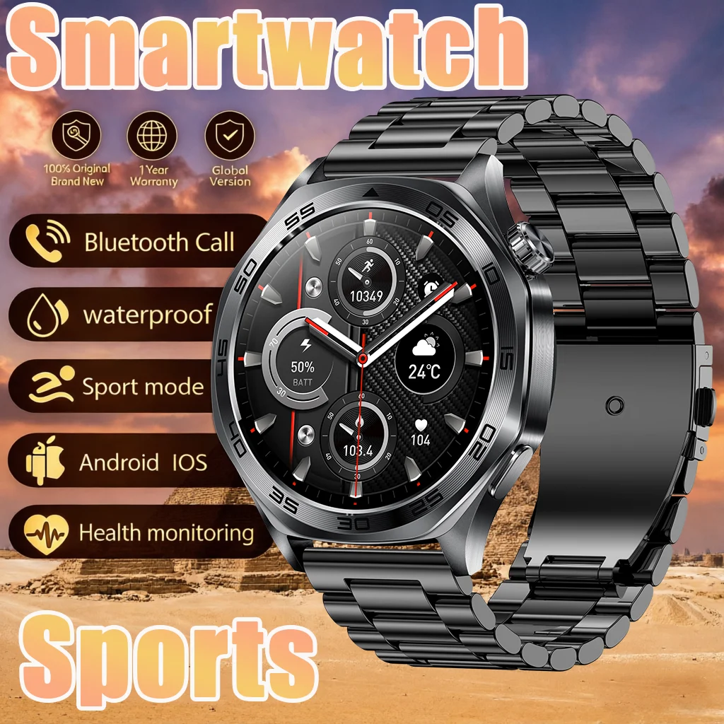 

2026 new SmartWatch GPS Compass Bluetooth call Waterproof 100+ Sports Modes Tracker Heart Rate HD screen Large battery men women