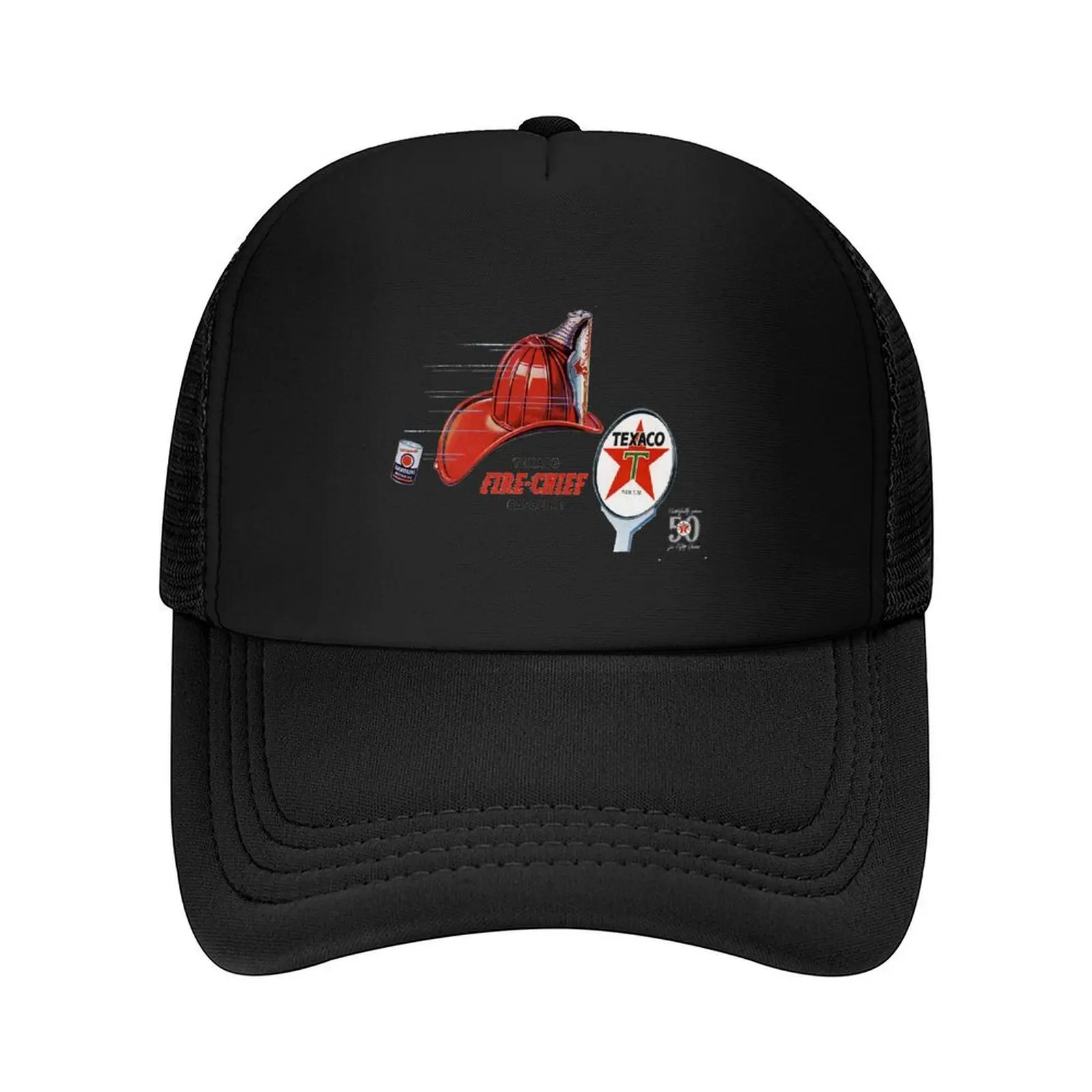 

Texaco Fire Chief 1950s Baseball Cap Funny hats fishing caps man Cosplay Trucker Hat Sun Hats For Women Men's