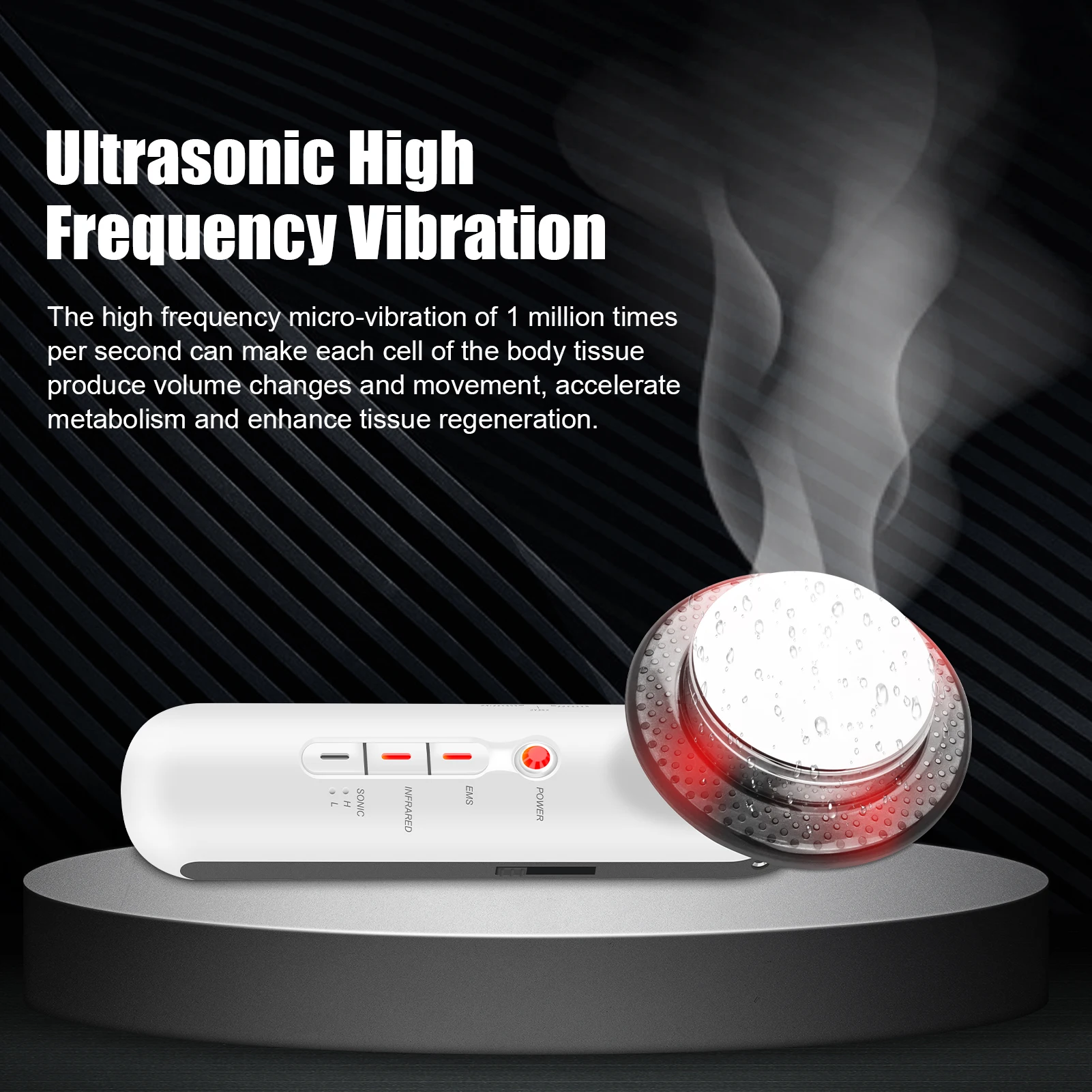 Portable Ultrasound Machine Ultrasonic Cavitation EMS Body Slimming Product Weight Loss Electric Infrared Massage Home Appliance