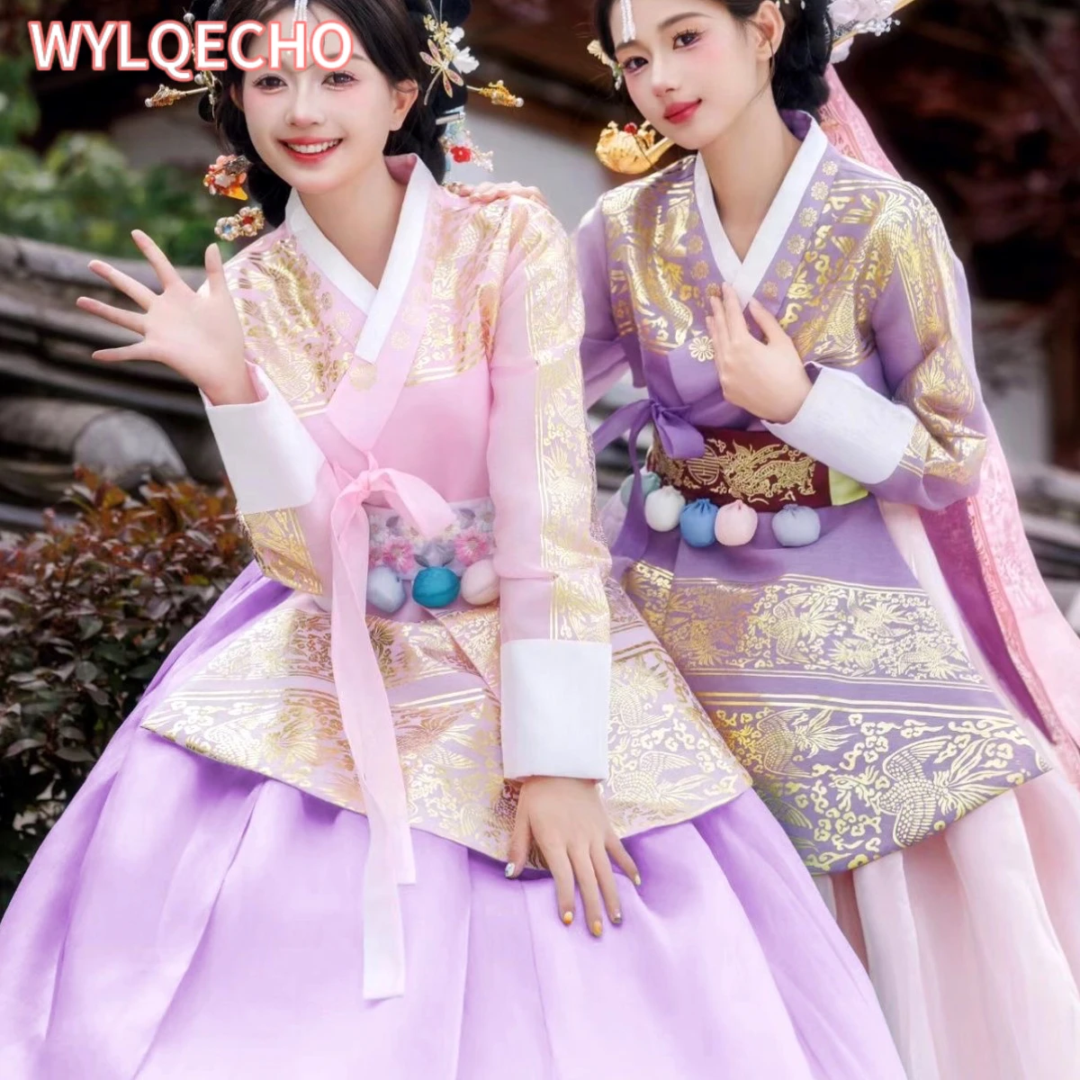 Advanced Hanbok Bronzing Yanji Costume Korean Dress Wedding Birthday Party Performance Korean Costume New Year Costume