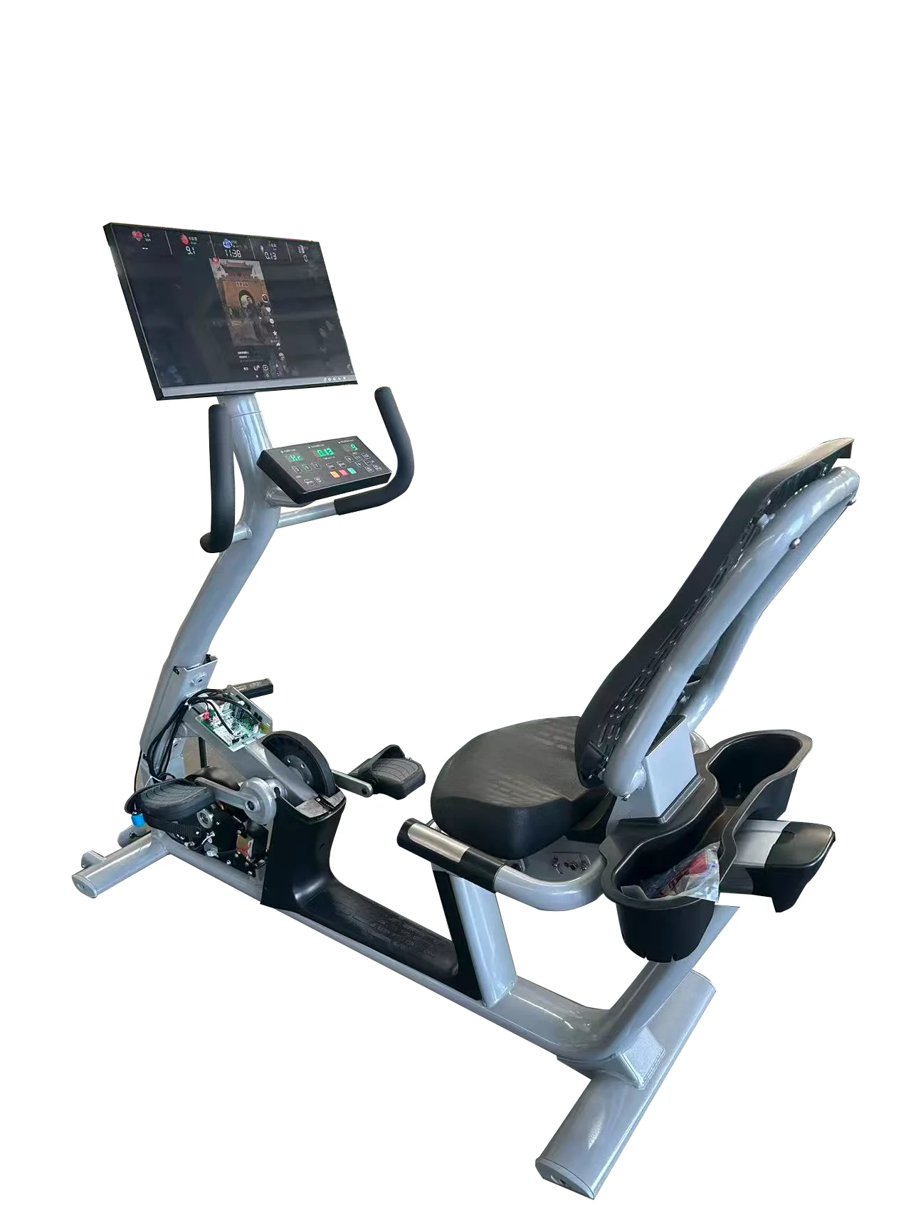 

Commercial Gym-Grade Recumbent Bike with Screen Casting Projection - Equipment for Fitness Workouts