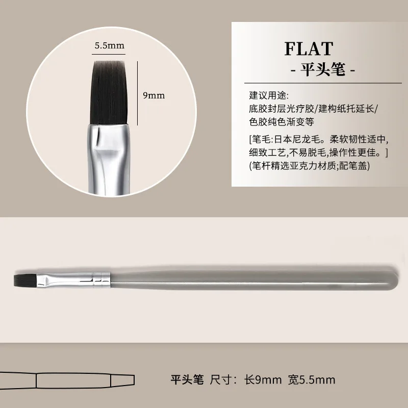 ชุดแปรงทำเล็บสีดำใส ซีรีส์เพ้นท์ลายเส้น ทาสี ทาโฟโตเธอราพี ปากกาอเนกประสงค์ ด้ามอะคริลิค อุปกรณ์ทำเล็บ