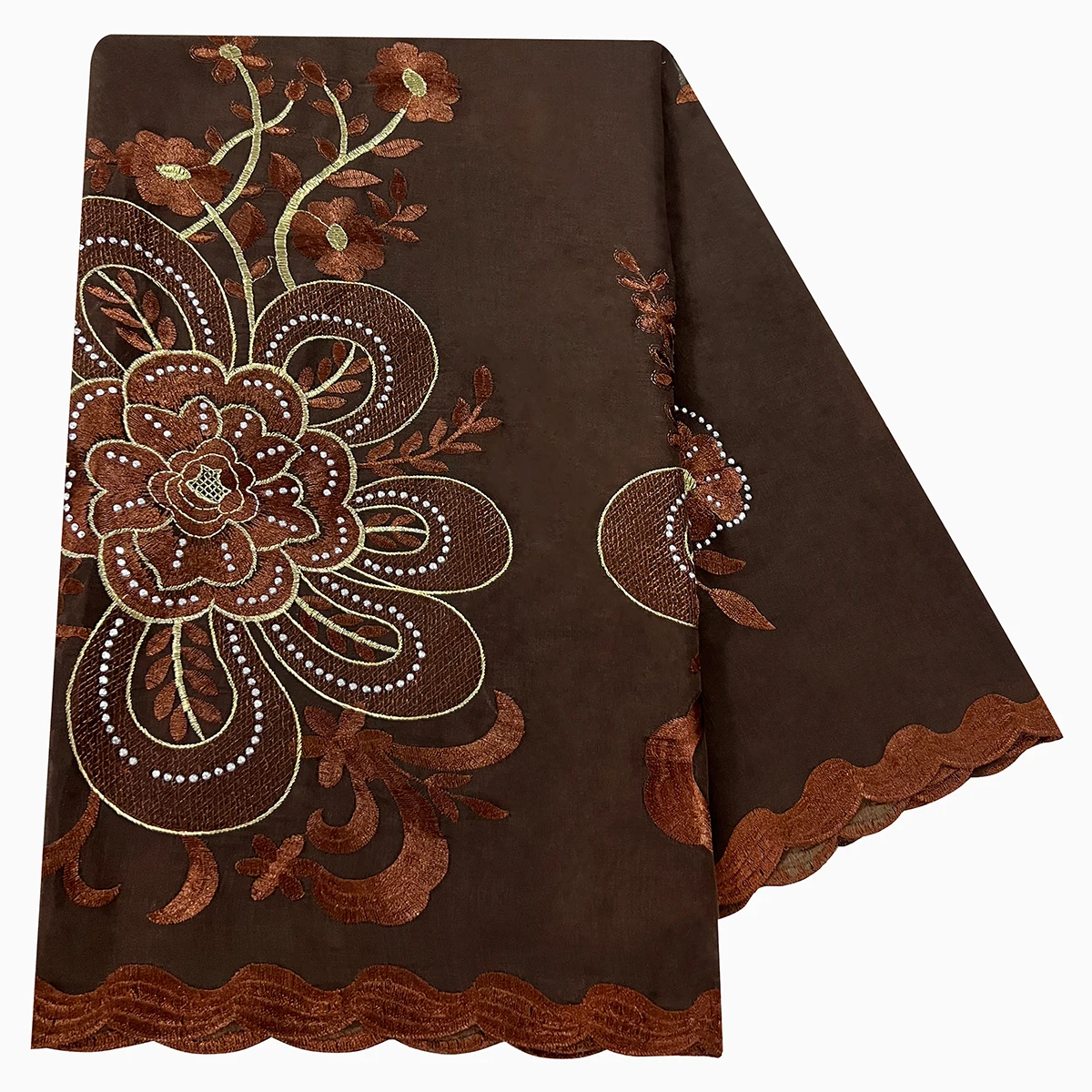 

2025 африканский мусульманский женский шарф, 100% хлопчатобумажная ткань, вышитый мастерством, головной платок с горячим тиснением, используемый для деятельности, молитвы