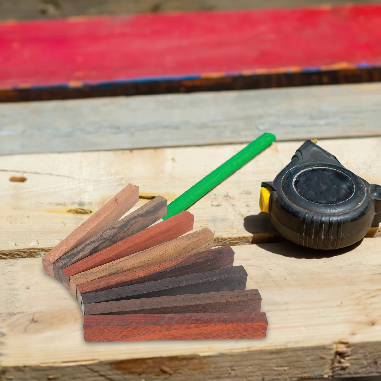 

8pcs Diy Blank Exotic Woods Exotic Wood Blanks Craft Wood Turning Pen Making Kit Woods Woodworking Blocks of Carving Supplies