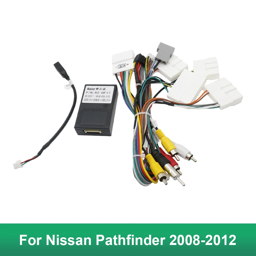 16PIN Car Radio Audio Power Cable Adapter with Canbus Box for Nissan Pathfinder 2008-2012 Audio Stereo Wiring Harness