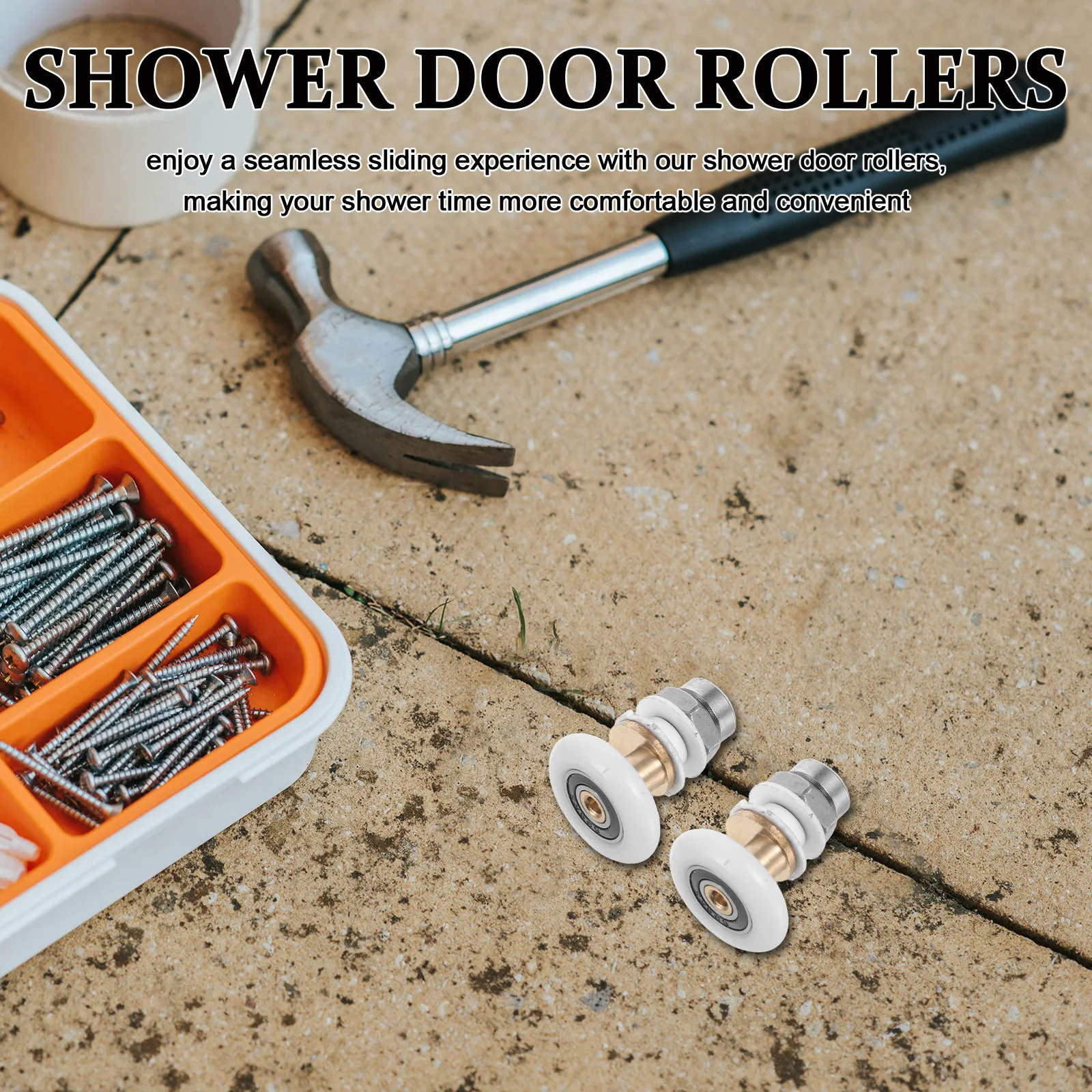 

4Pcs Sliding Shower Door Rollers 25Mm Heavy Duty Smooth Glide Replacement Wheels for Glass Shower Enclosure Bathroom Door