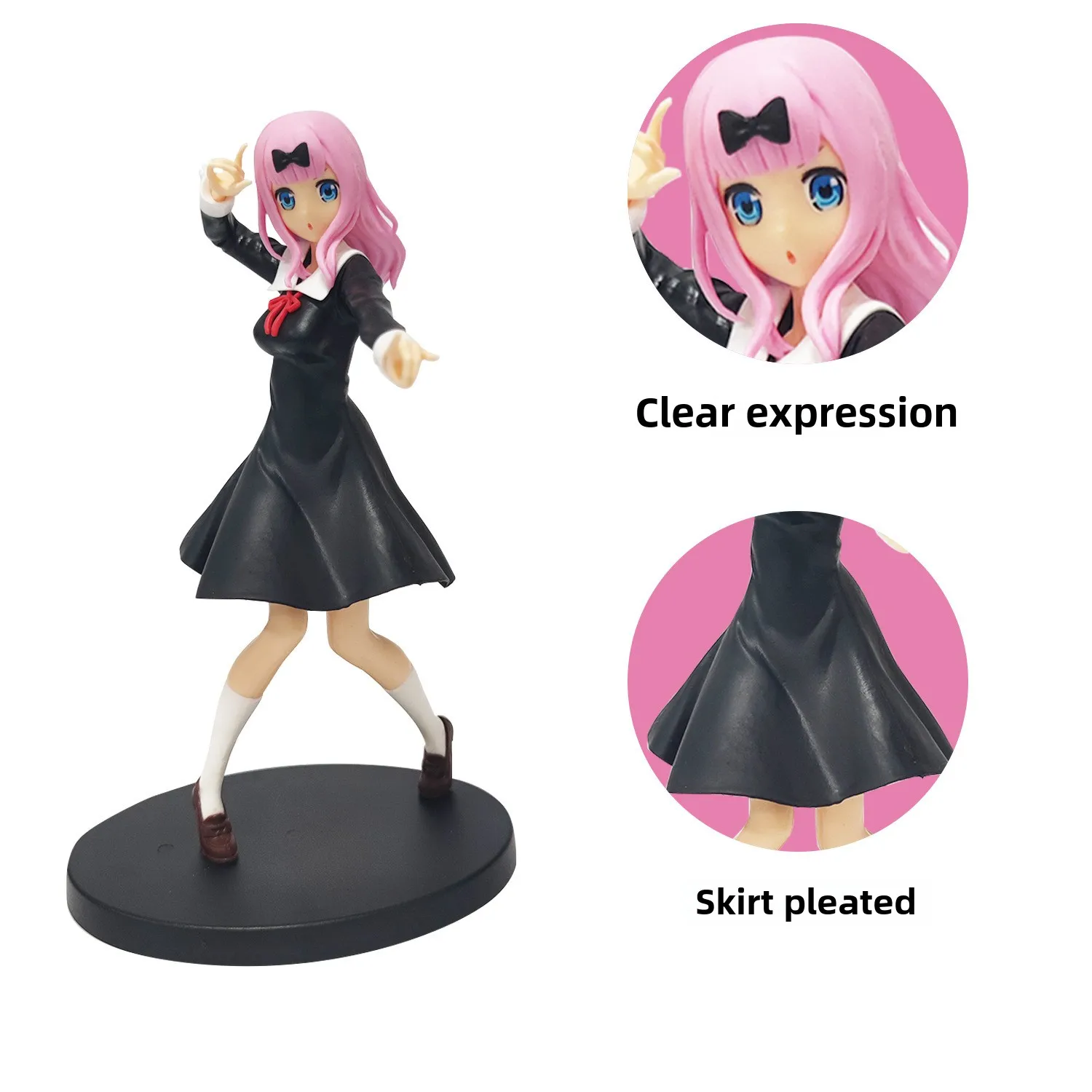 18 سنتيمتر أنيمي الشكل الحب هو الحرب فوجيوارا تشيكا شينوميا Kaguya Kawaii فتاة بولي كلوريد الفينيل سطح المكتب الديكور جمع نموذج ألعاب الدمى هدية