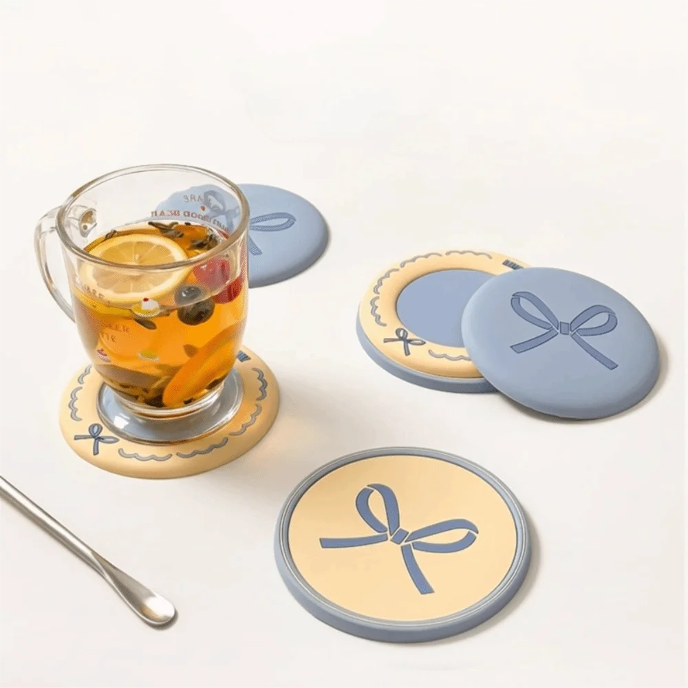 

Набор из 6 креативных термостойких подставок для макарунов, утолщенные мультяшные подставки под чашки, нескользящие мягкие подставки для напитков, для офиса