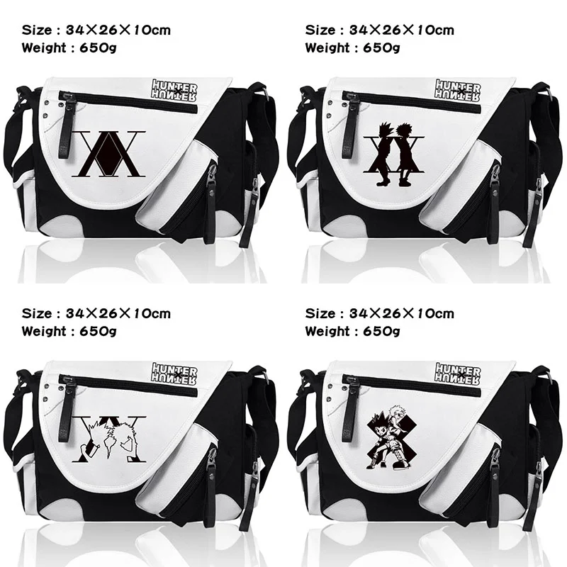 

Anime Hunter X Hunter Canvas Casual Zipper Shoulder Bag Crossbody Bags Schoolbags Messenger Bag Birthday Christmas Gift
