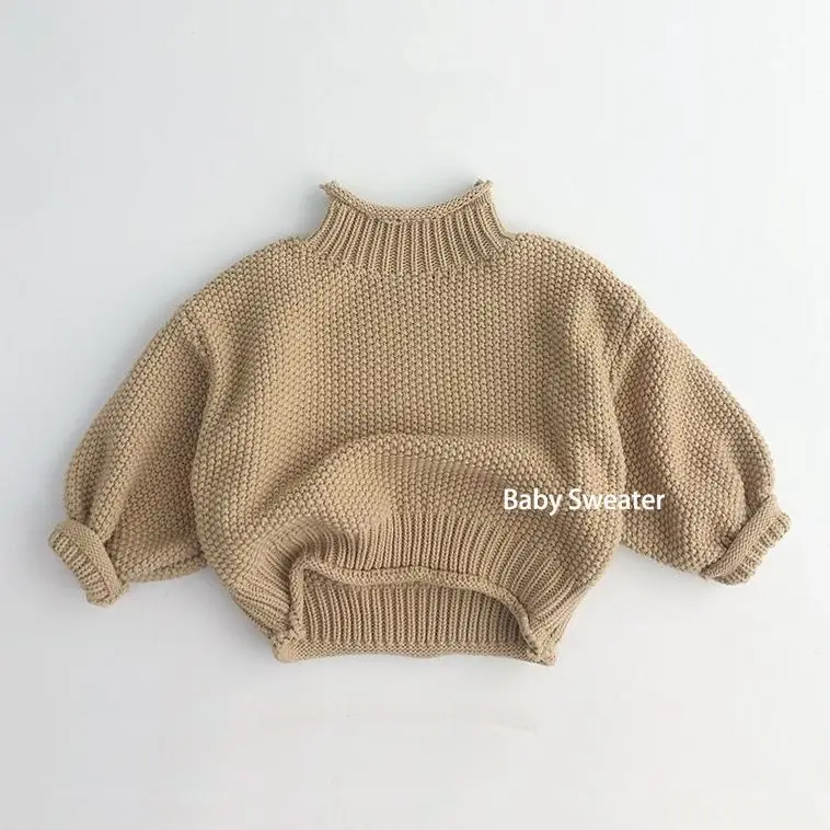 2024 Autumn 2-8 Years Girls Boys Casual Loose Knitting Sweaters Kids Warm Cardigan