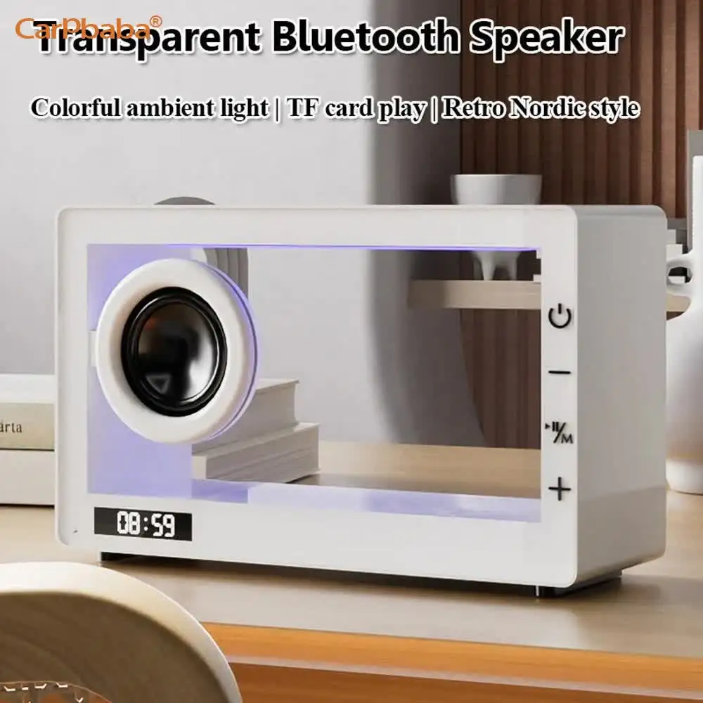 M9 Nordic Mini Transparent Bluetooth Speaker High Quality Computer Speaker Portable Wireless Music Box with LED Ambient Light