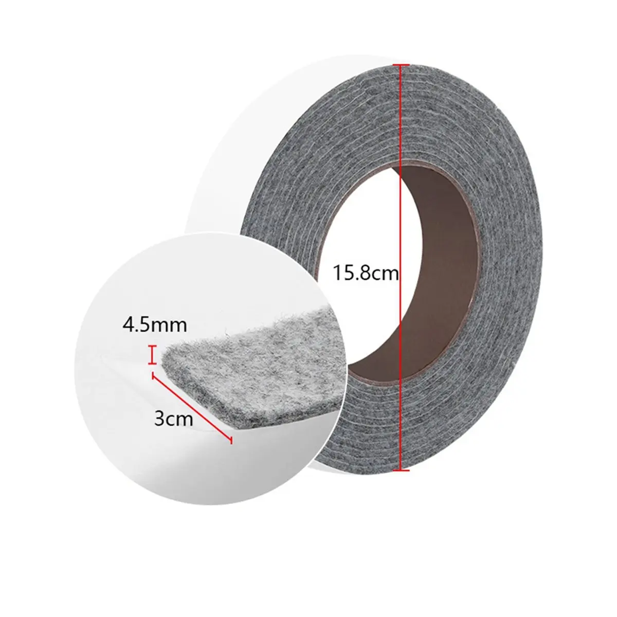 ABKM 6 Roll 13.4Ft X 1.2Inch Window Condensation Prevention Absorber, 4.5mm Think Condensation Water Moisture Absorber Tape