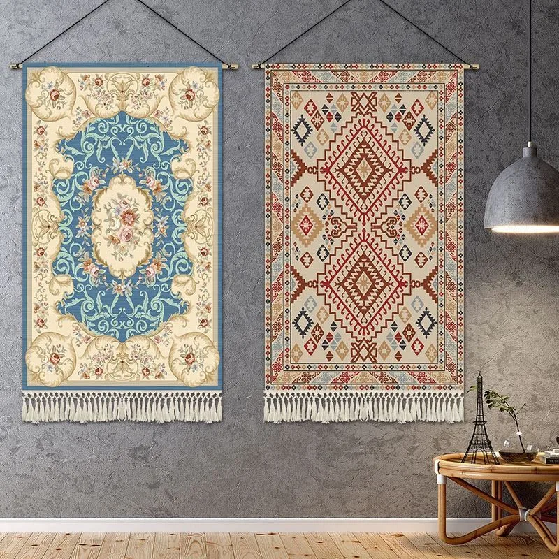 Ethnic Style Hanging Painting Moroccan Patterned Tapestries Wall Decoration Dining Room Living Room Background Fabrics ZJ383