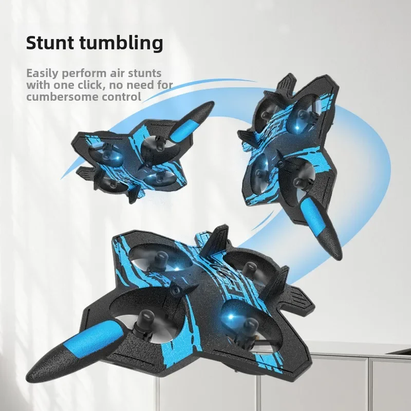 RC Vliegtuigen 2,4 GHz Op afstand bestuurbare vliegtuigen Stunt Rolling F22 Fighter Quadcopter EPP Crashbestendig Kinderen Vliegend speelgoed Geschenken