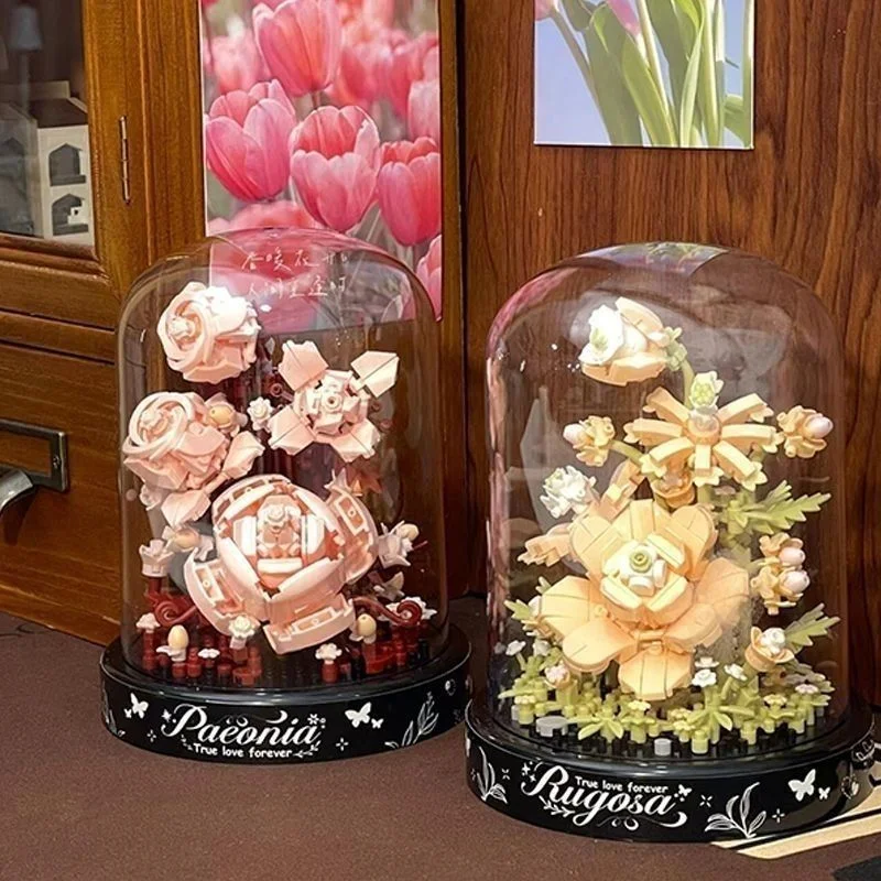 

Букет из частиц 560, игрушка для сборки строительного блока — идеальный подарок на день рождения подруги, Рождество и День святого Валентина