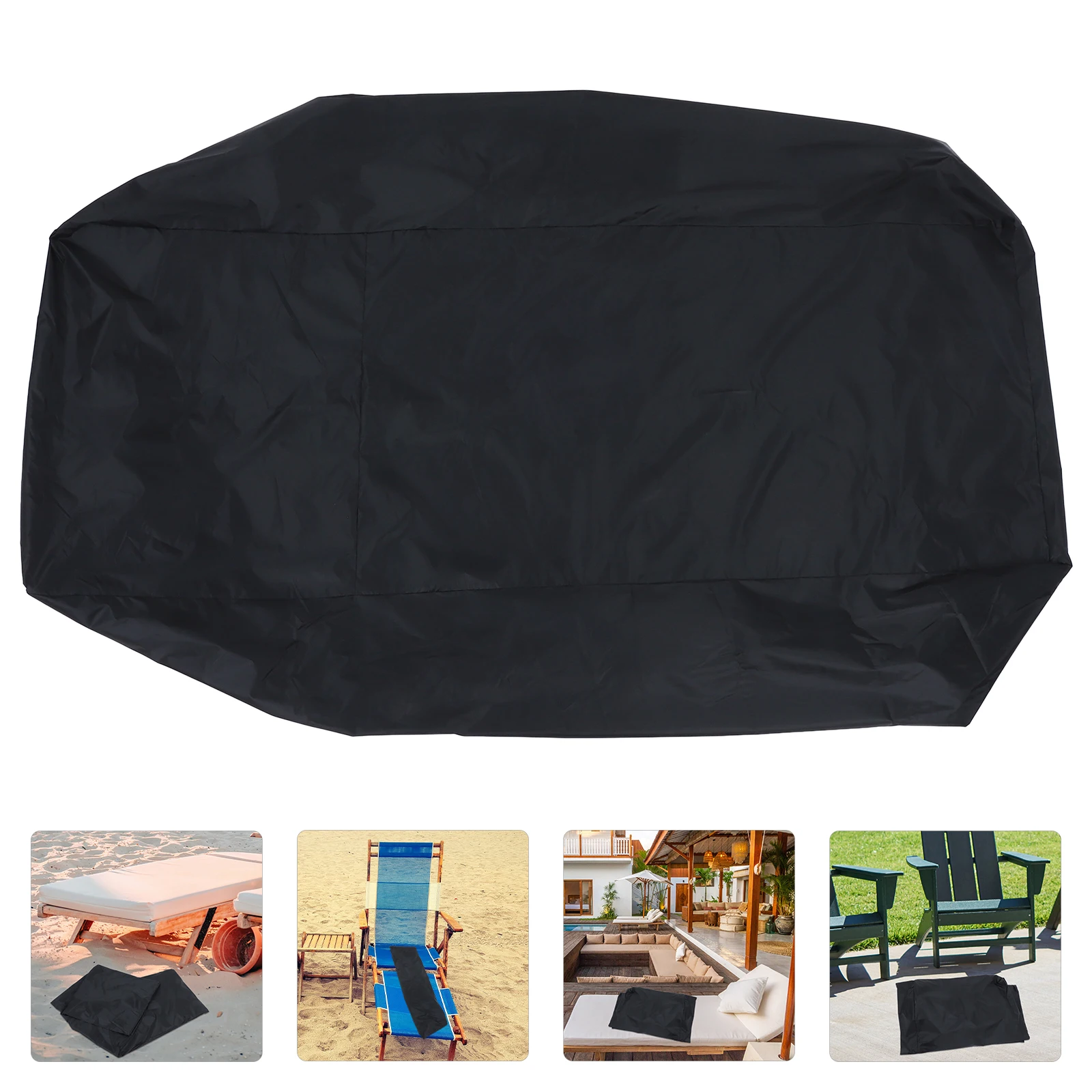 

1pc Beach Chair Recliner Courtyard Lounger Outdoor Chair Cover Oxford Cloth Waterproof Reusable Sun Rain Snow
