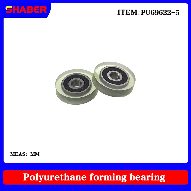 【SHABER】Factory supply polyurethane formed bearing PU69622-5 glue coated bearing pulley guide wheel