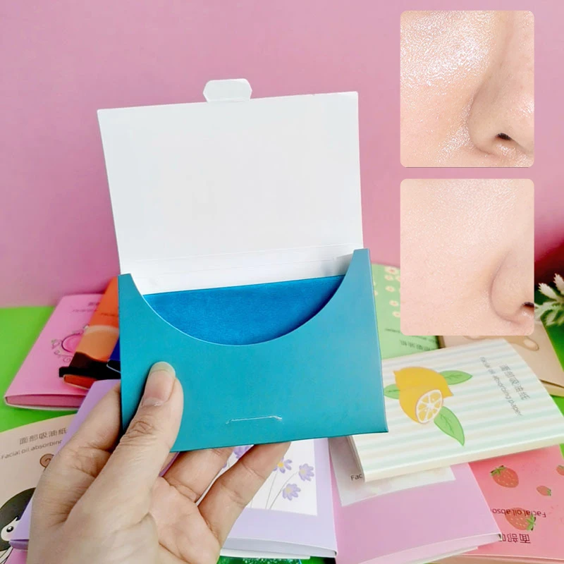 50 Pcs Natural Oily Facial Blotting Paper For Makeup Skin Face Nose Oil Protable Blotting Paper Control Film Replacement