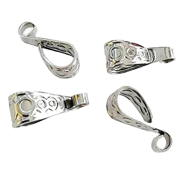 10pcs Stainless steel closed melon seed clasp Figure 8 pattern pendant clasp Necklace bracelet DIY jewelry accessories