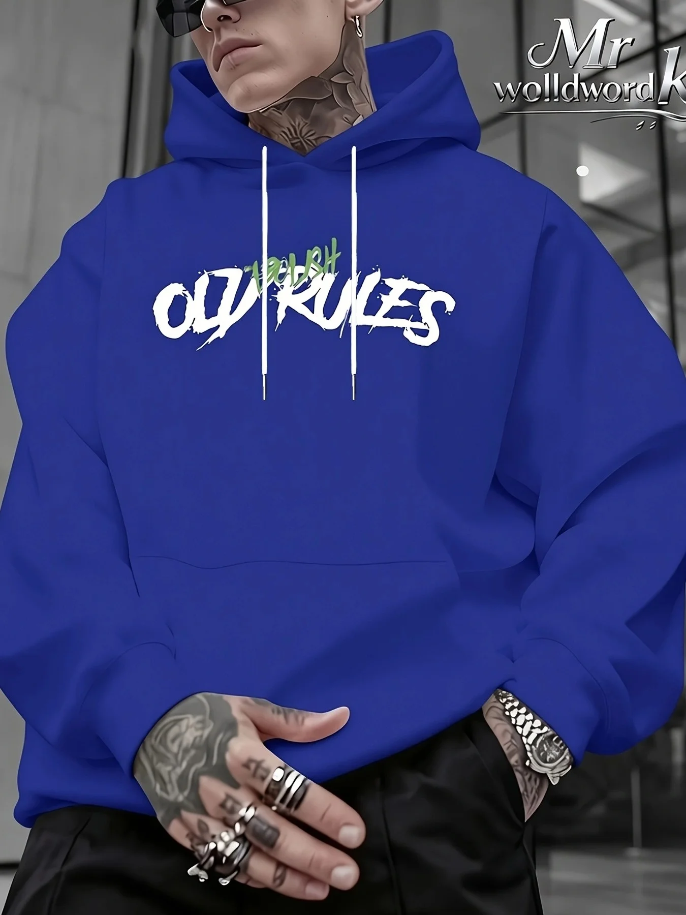 Sudadera con capucha de alta calidad con estampado de oso para hombre, prenda deportiva informal para otoño e invierno.