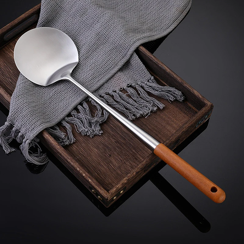 Espátula de cocina de acero inoxidable, espátula de cocina antiadherente de acero inoxidable con para el hogar, 1 ud.