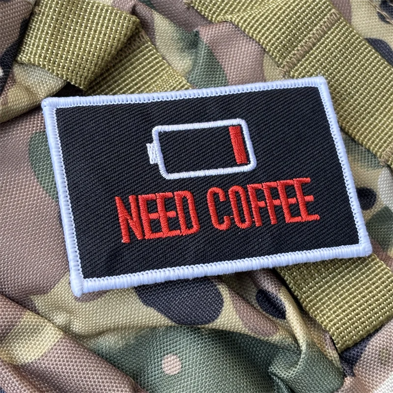 NED COFFEE Parche bordado tactico - insignia moral para ropa y mochila - imagen 4