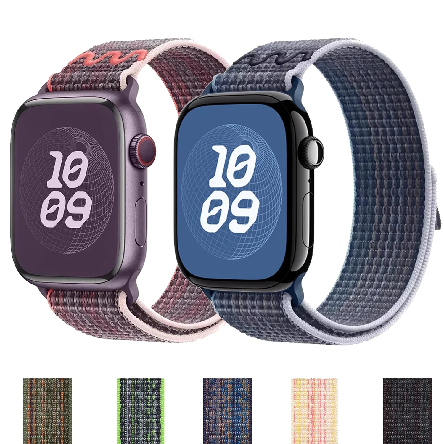 Nylon Sport Strap for Apple Watch Band 42mm 46mm for Loop Bracelet iWatch S 11/10/9/8/7/6/5/4 SE3 Ultra 2-3 49mm 45mm 44mm 41mm
