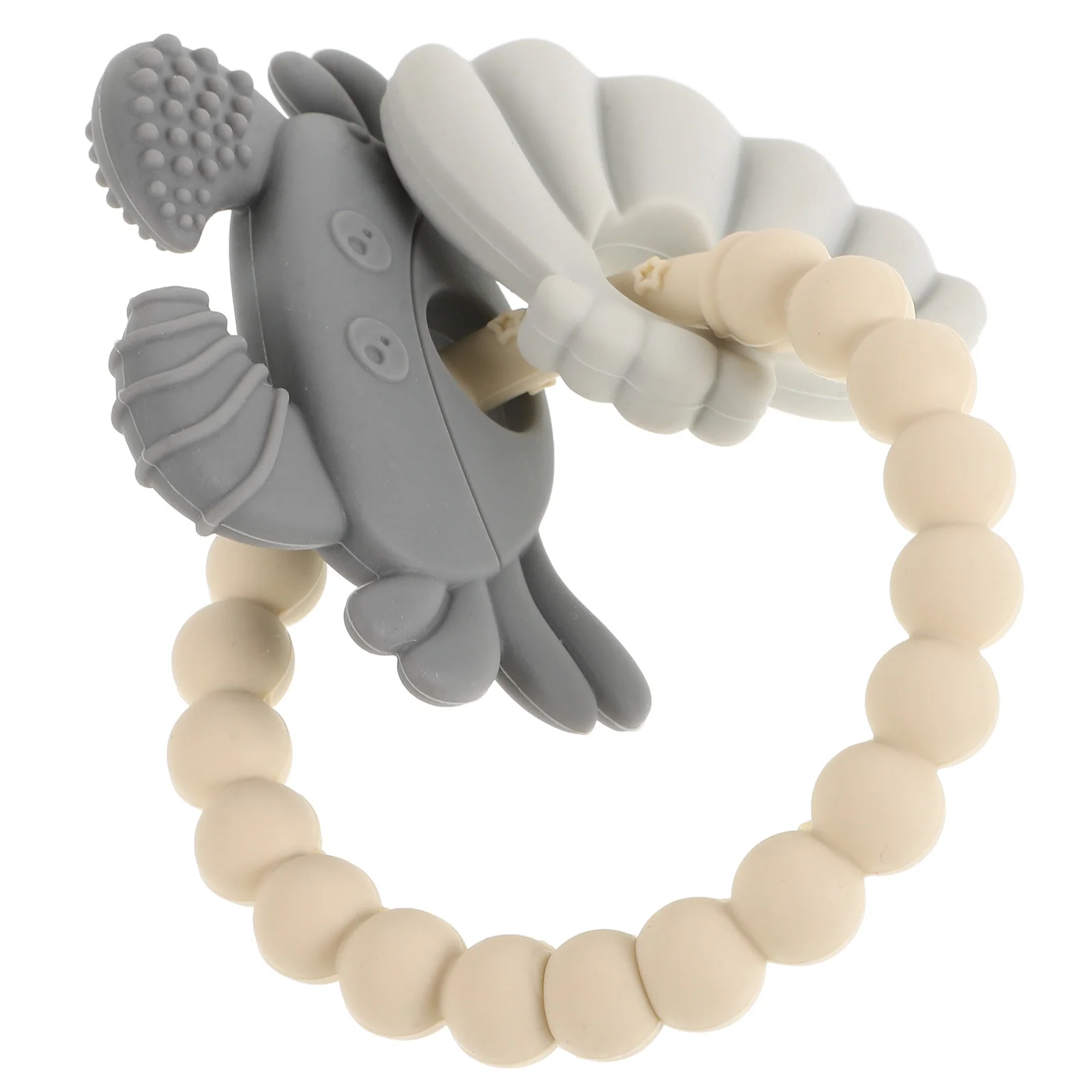 Crab Shape Silicone Baby Teething Ring Soft Infant Toddler Chew Soother Pain Relief Teething Trainer Infant Chew Toys