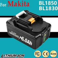 Batería BL1860 6Ah/9Ah para Makita 18V Li-Ion BL1830 BL1860B BL1850 BL1860 LXT