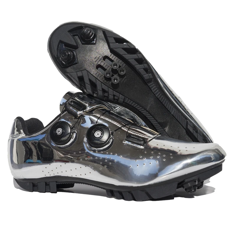 Gold Silver Men MTB Cycling Sport Shoes New Cool Women Dirt Road Mountain Bicycle Sneakers Top Quality Bike Shoes - Image 2