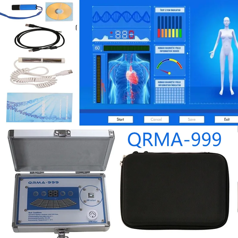 QRMA-999 Quantum Resonance Magnetic Analyzer Set Hand Touch Quantum Body Analyzer Health Analyzer Reports