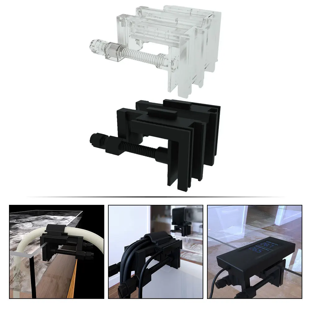 

2Pcs Aquarium Fixed Clip Acrylic Water Holder Hose Durable Fish Tank Filter Clip Practical Clamp Filter Water Holder