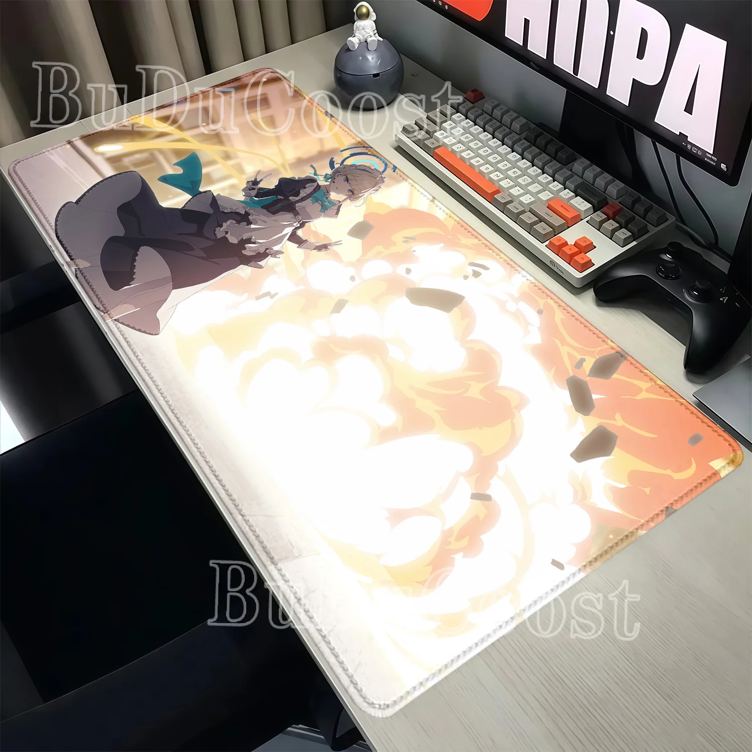 Mousepad Asuma Toki Blue Archive Non-slip Base HD Printing Mouse Pad PC Keyboard Office Accessories Bunny Girl Overlock Desk Mat