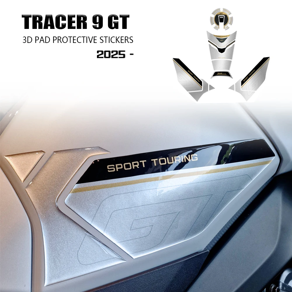 

New Tracer 9GT Accessories motorcycle 3D Epoxy Sticker Tank Pad Combination Kit For Tracer 9 GT 2025