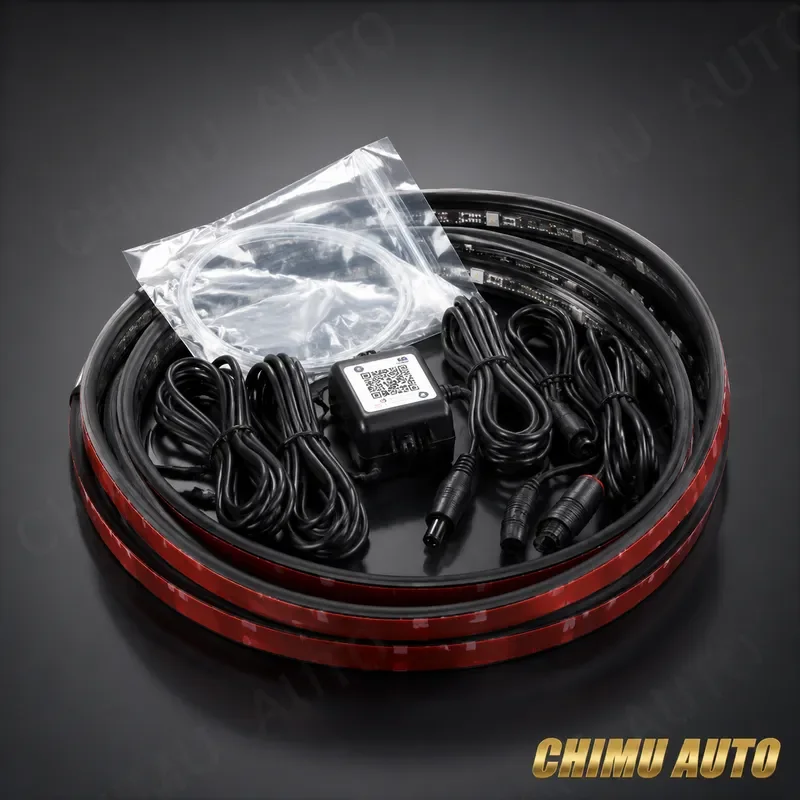 【CHIMU AUTO】 RGB LED Strip Lights for Car Symphony Chassis Waterproof APP Control Voice Activated Atmosphere Lamp for