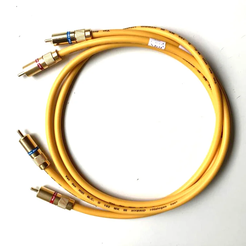 Pair Van Den Hul M C D102 MKIII Hybrid Analogue Interconnects RCA Cable For CD Playe HIFI Amplifier Vinshle