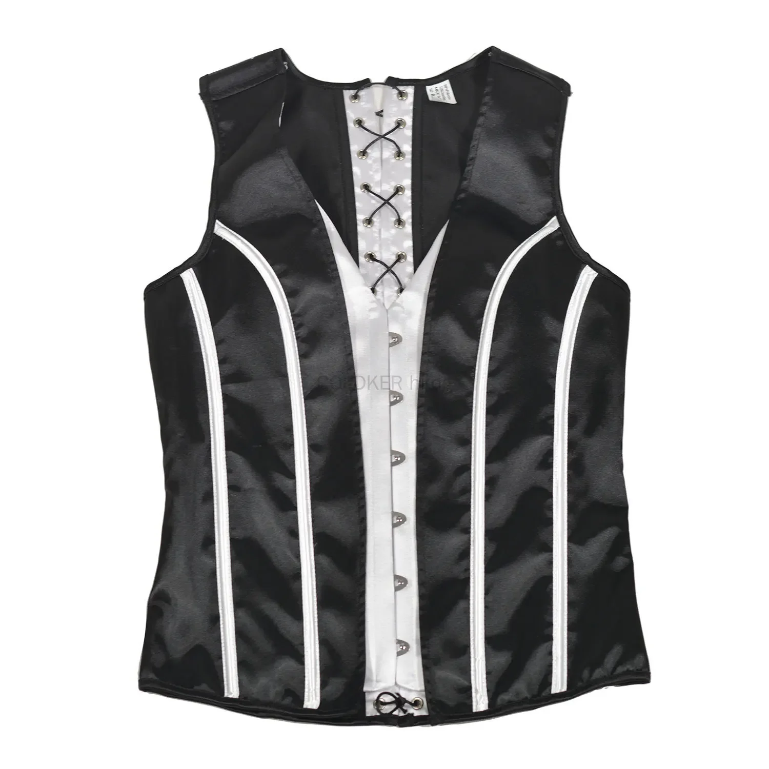 

Мужской корсетный жилет для костюма, винтажный, черный, приталенный, на шнуровке, с 6 пряжками, для Хэллоуина, свадьбы, сценических выступлений