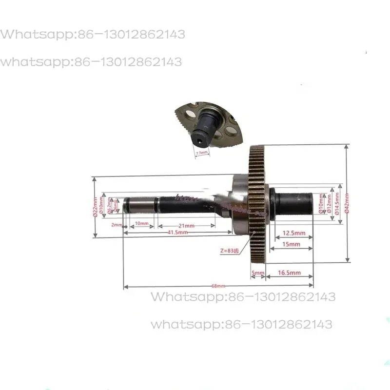 Power tools with shafts, mini gears, chainsaws, hand saws, pinions, 14-tooth brushless motors, gear assy
