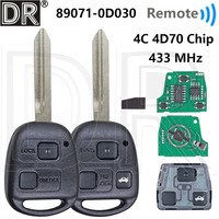 Great P/N:89071-0D030 433MHz 4C/4D67Chip VALEO 736716-A Car Remote Control Key For Toyota Corolla Yaris Avensis Avanza 2003-2012