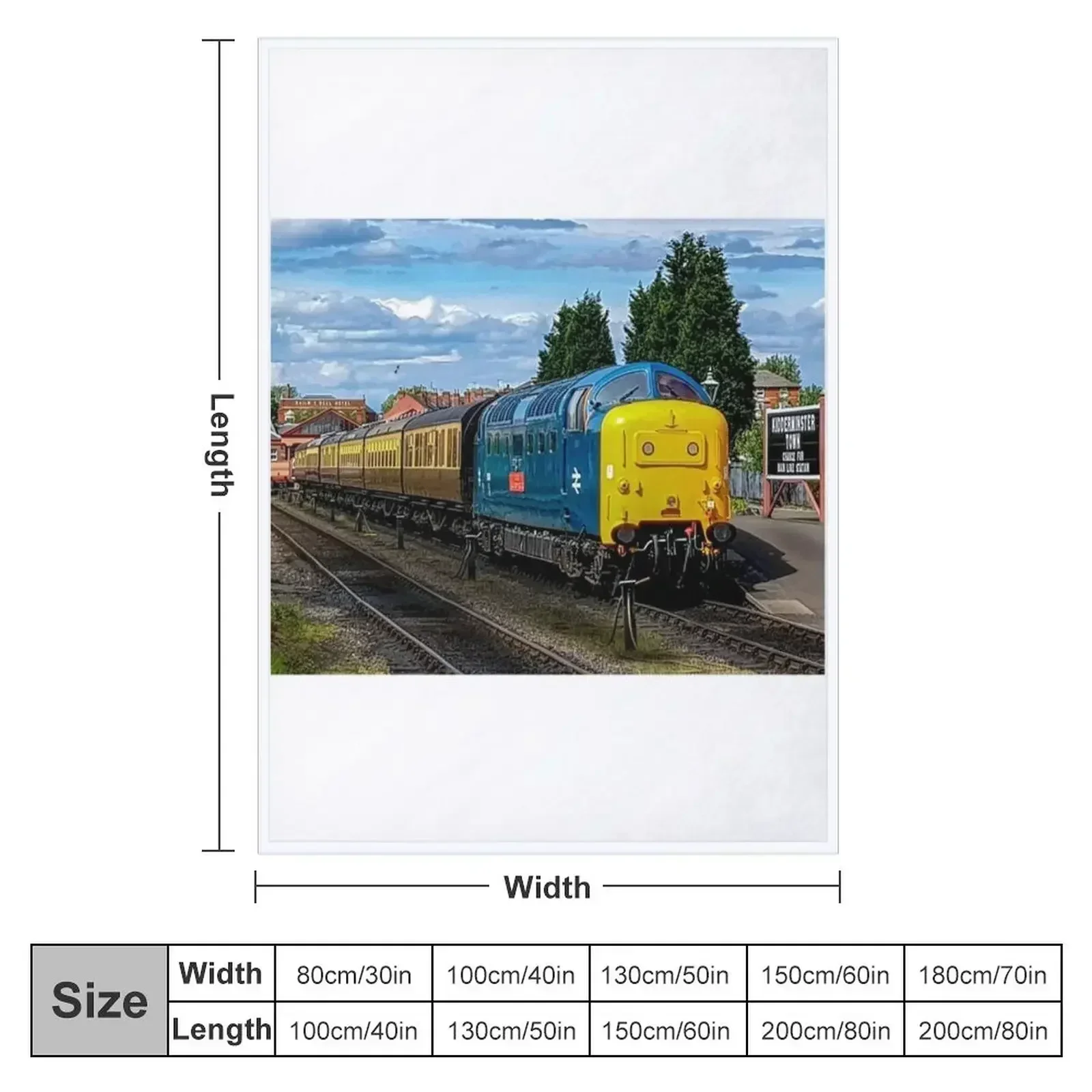Deltic class 55 at Kiderminster Severn valley station Throw Blanket Sofa Quilt Sofa Throw Luxury Throw Single Blankets