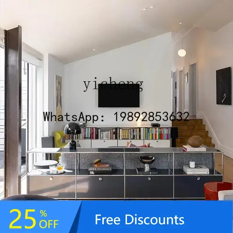 

AA medieval module TV cabinet modern simple side cabinet stainless steel storage cabinet