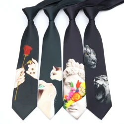 New Print Ties Marilyn Monroe Venus Pattern Vintage Slim Skinny Neckties For Men Women Party Ball Bar Shirt Suit Accessories