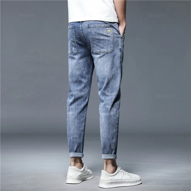 Ankle fashion fit jeans for mens